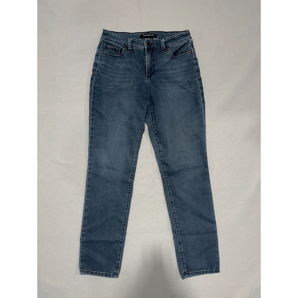 Bandolino AMY Jeans Womens 6 Blue Denim Medium Wash‎ Cotton Stretch Straight Leg
